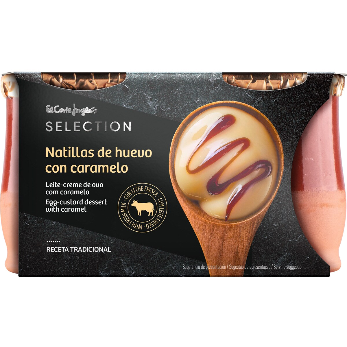 Leite Creme de Ovo com Caramelo sem Glúten Pack 2 embalagem 140 g