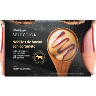 Leite Creme de Ovo com Caramelo sem Glúten Pack 2 embalagem 140 g - El Corte Inglés Selection