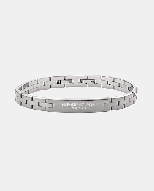 Pulsera de hombre de acero con logo · Emporio Armani · El Corte Inglés