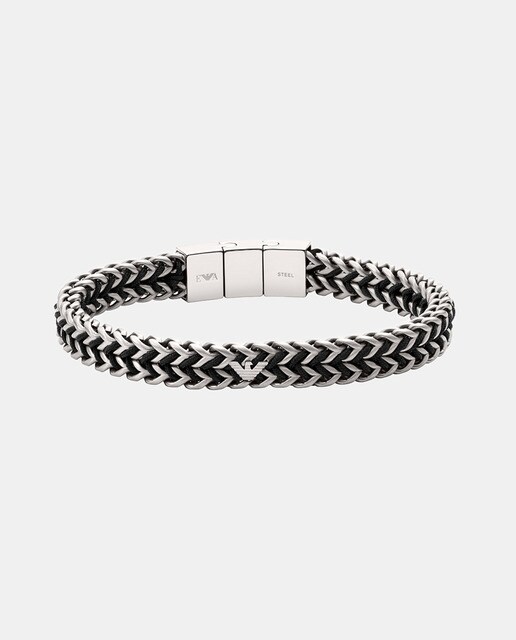 Pulsera de hombre de acero con logo · Emporio Armani · El Corte Inglés