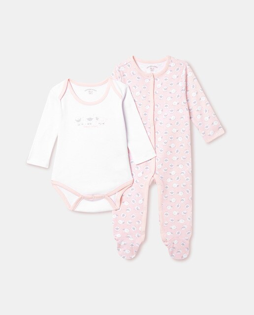 Conjunto de bebé niña pijama y body · Cotton Juice · El Corte Inglés