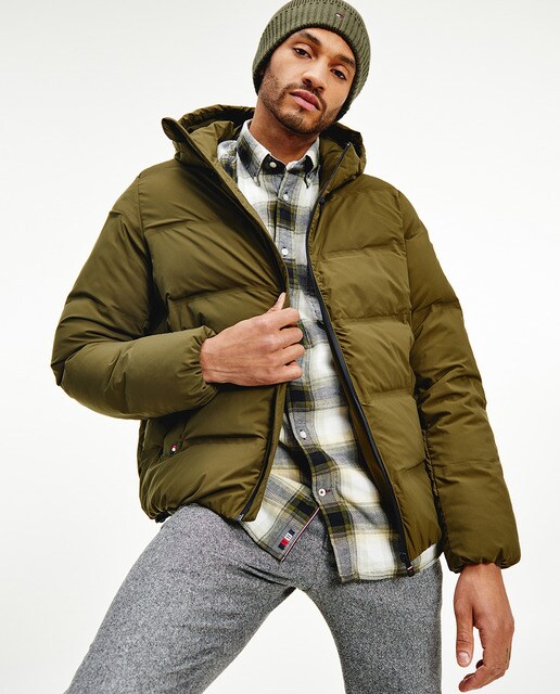Cazadora de hombre verde con cremallera y capucha · Tommy Hilfiger · El Corte  Inglés