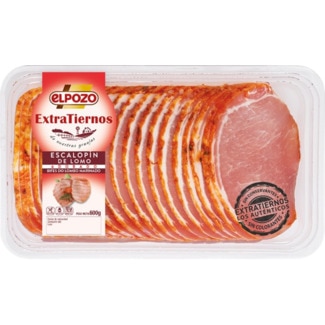 Escalopes de Lombo de Porco Marinado Extra Tenros sem Glúten e sem Lactose embalagem 600 g - Elpozo