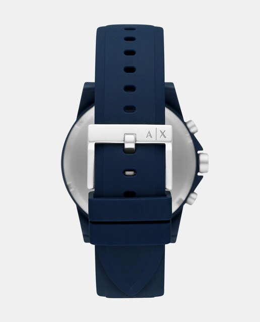 Reloj de hombre AX7128 cronógrafo de silicona azul · Armani Exchange · El Corte  Inglés