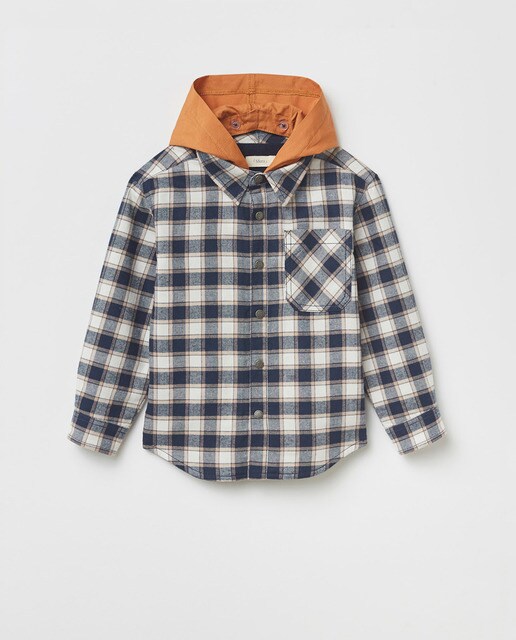Sobrecamisa de niño cuadros marino · Sfera · El Corte Inglés