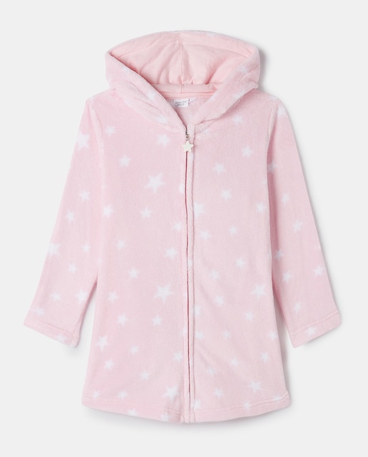Bata de niña con cremallera y estrellas · Cotton Juice · El Corte Inglés