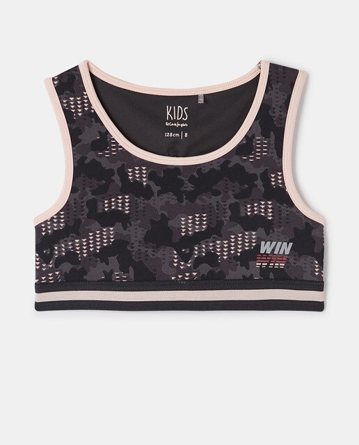 Top deportivo de niña gris · Kids El Corte Inglés · El Corte Inglés