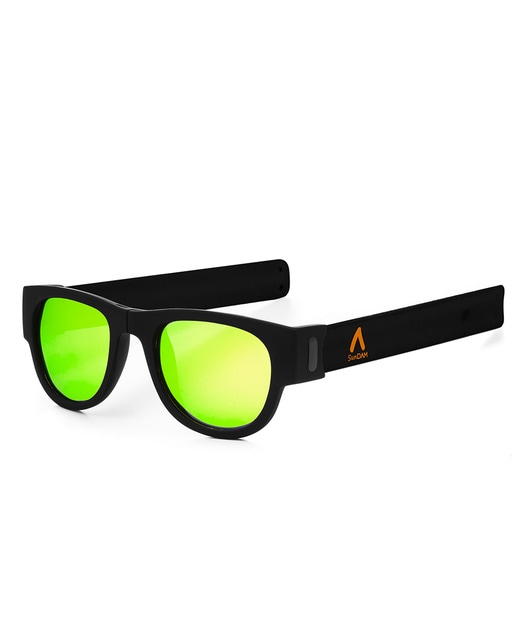 Imagen 0 de Gafas de sol con lente espejo deportivas, plegables y enrollables UV400