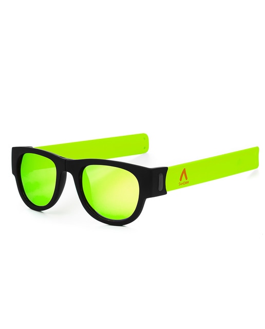 Imagen 0 de Gafas de sol con lente espejo deportivas, plegables y enrollables UV400