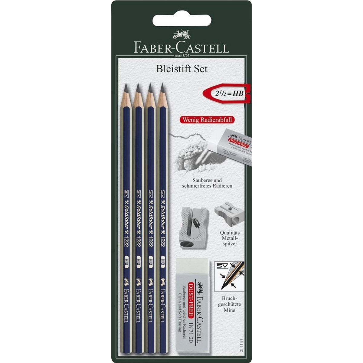 Imagem 0 de Blister lápis + Borracha + Afia