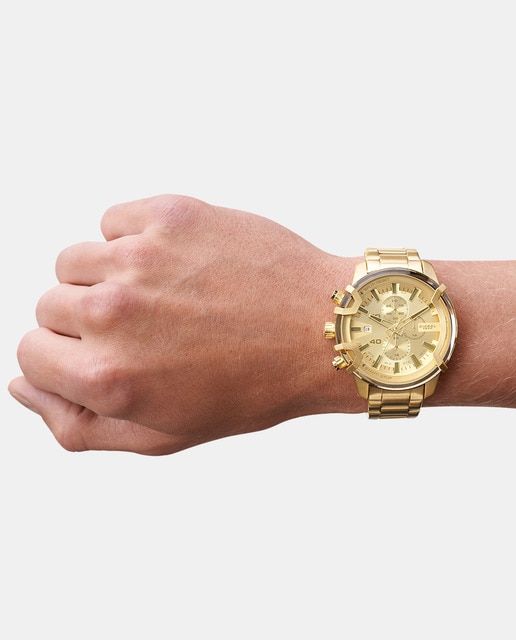 Reloj de hombre Griffed DZ4573 cronógrafo de acero dorado · Diesel · El Corte  Inglés