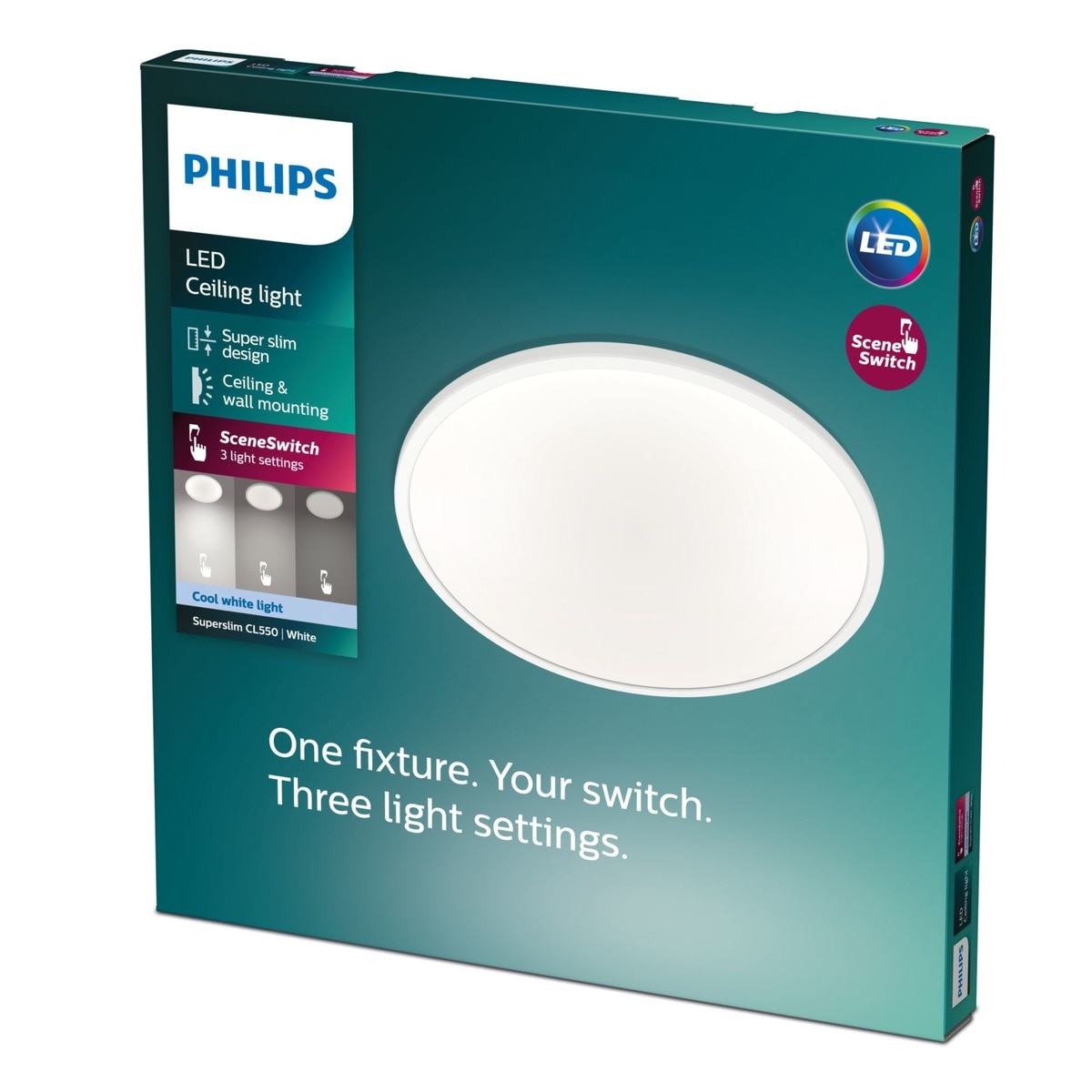 Downlight LED superficie redondo 18 W 1700 lm BCO Luz neutra ( >= 3000 K / <= 5000 K )-5