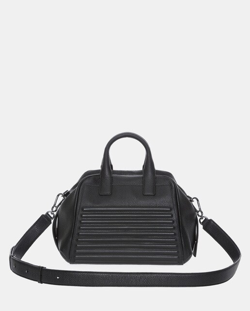 Bolso de mano pequeño de piel de becerro en negro con cremallera · Mandarina  Duck · El Corte Inglés