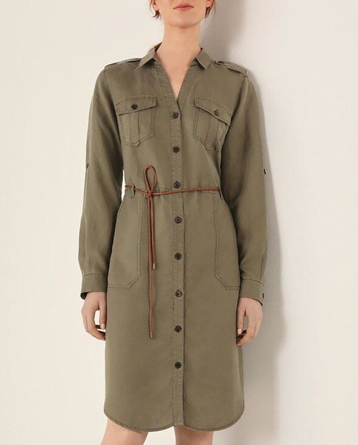 Imagen 0 de Vestido camisero de manga larga