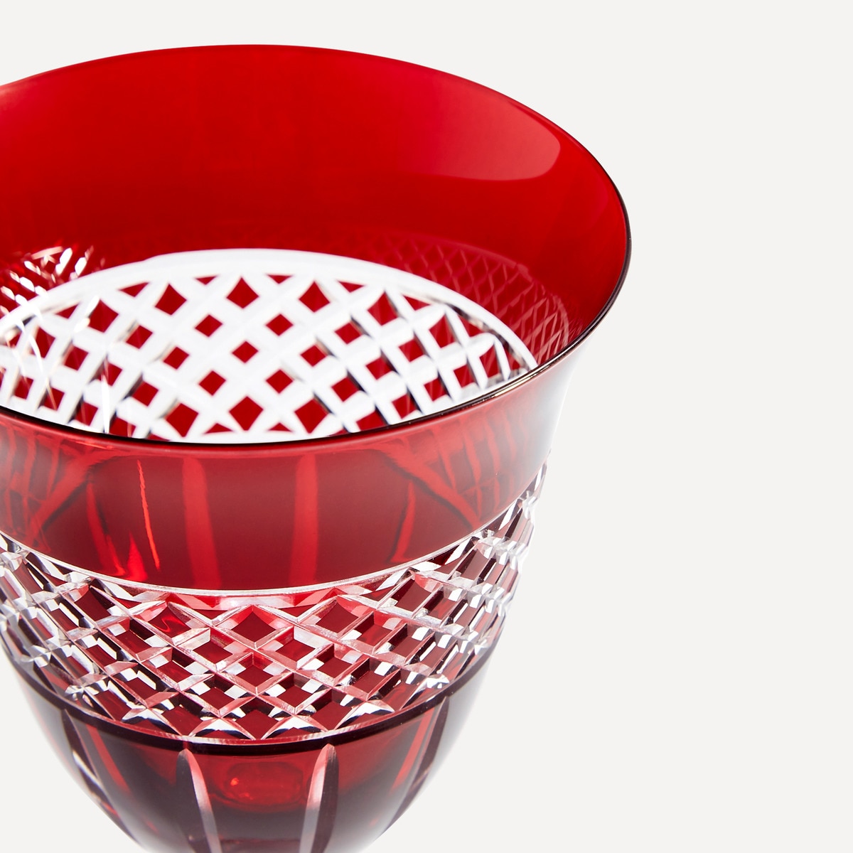 Copa de vino cristal tallado Chambord El Corte Inglés Rojo-2