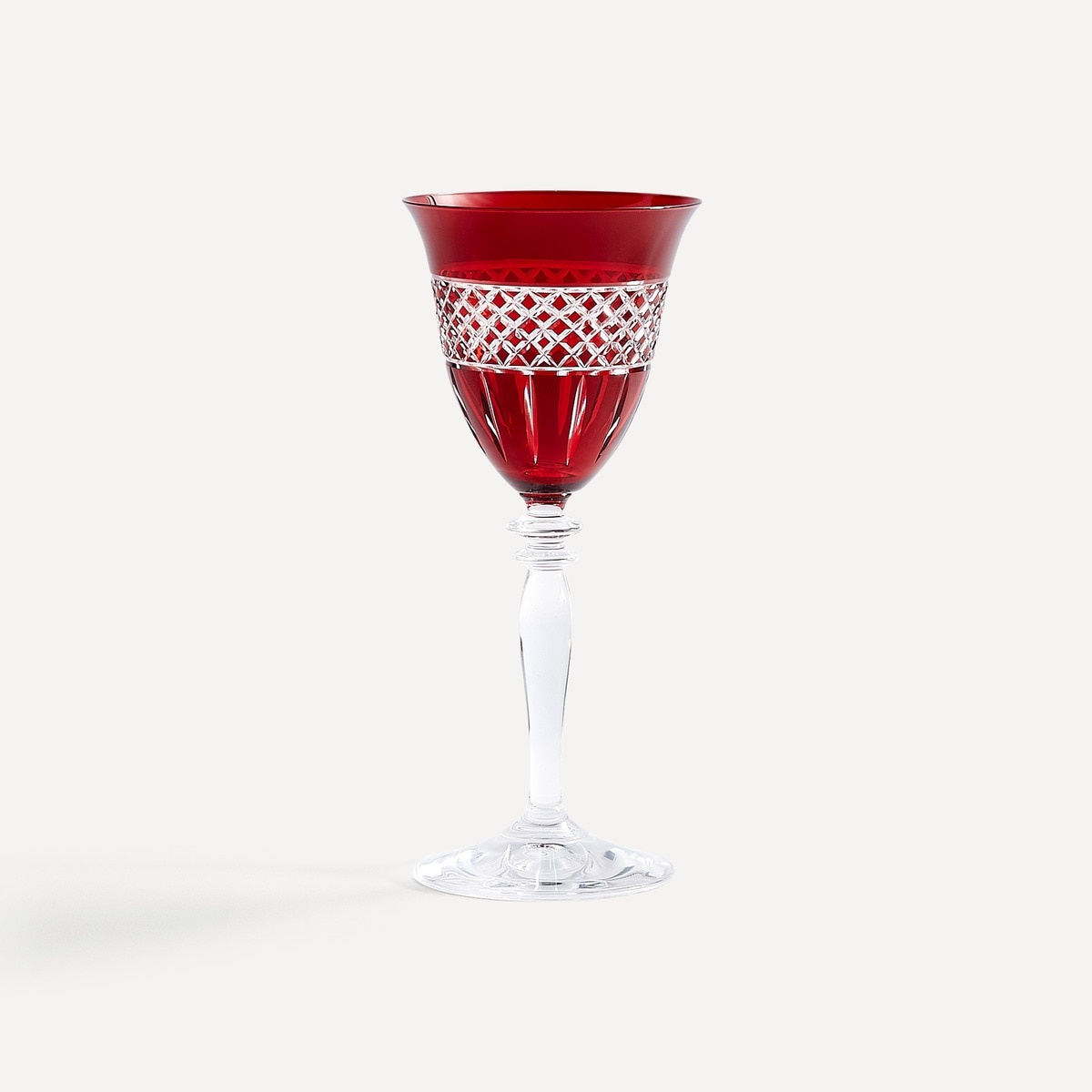Copo de vinho de cristal talhado Chambord Vermelho-1