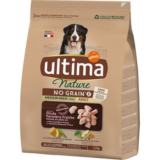 Nature Medium Maxi Adult pienso para perros adultos medianos y grandes con pavo No Grain bolsa 2,7 kg - Ultima