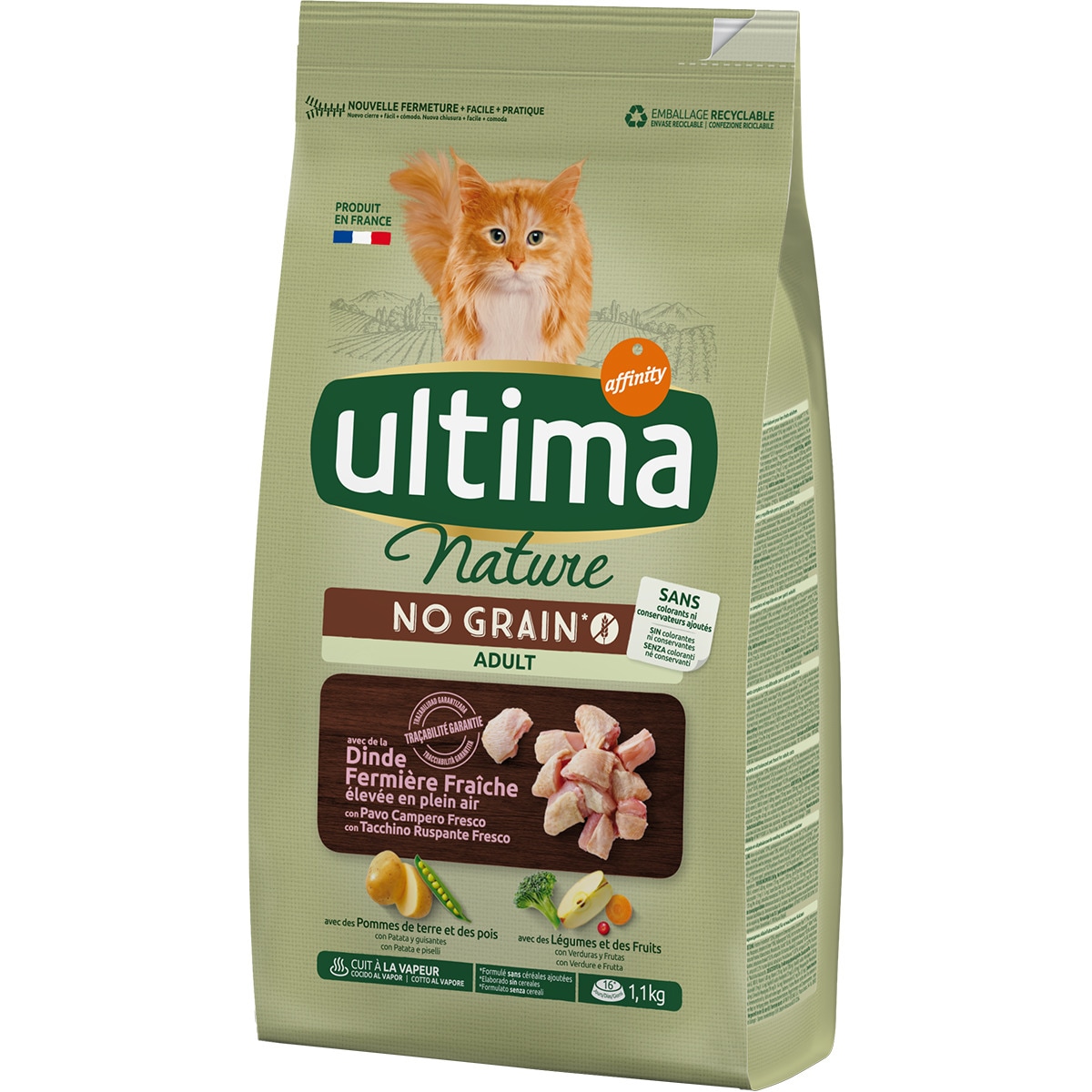 Nature Adult pienso para gatos adultos con pollo No Grain bolsa 1,1 kg