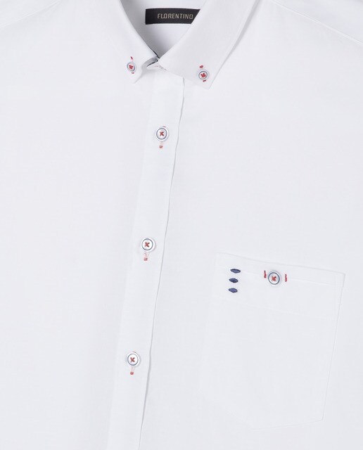 Camisa de hombre slim con detalles blanca · Florentino · El Corte Inglés