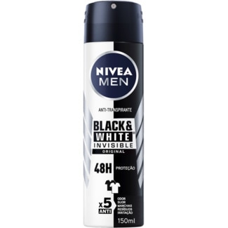 Desodorizante Spray Invisible embalagem 150 ml - Nivea Men