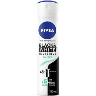 Desodorizante Active Black&White Spray Invisible embalagem 150 ml - Nivea