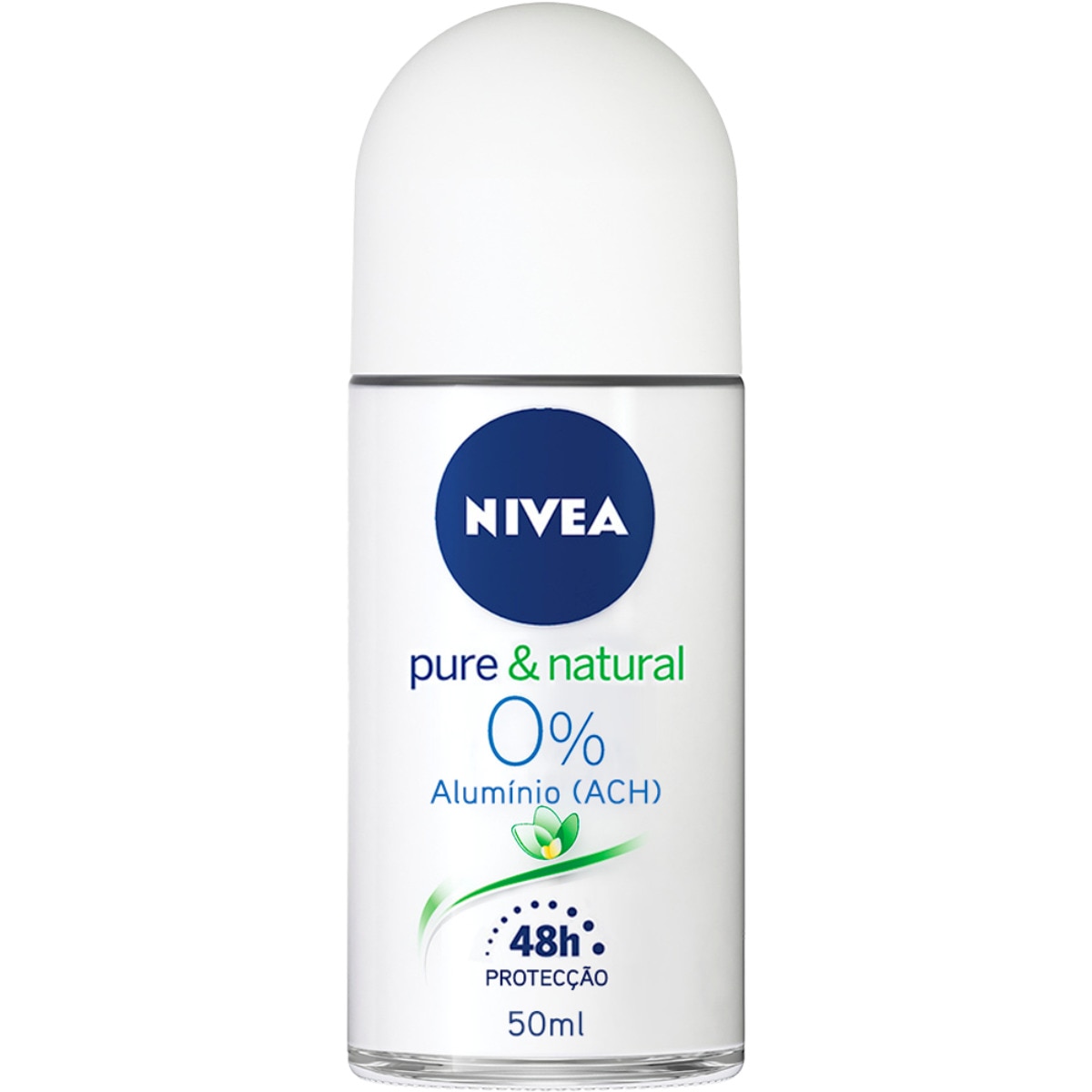 Desodorizante Roll-On Pure & Natural embalagem 50 ml