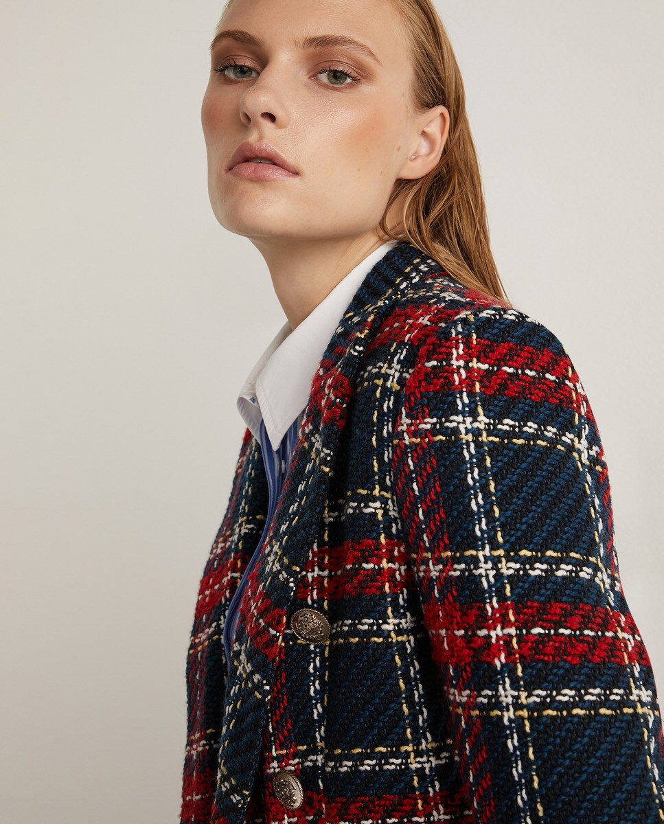 Blazer cruzado cuadros · Fórmula Joven · El Corte Inglés