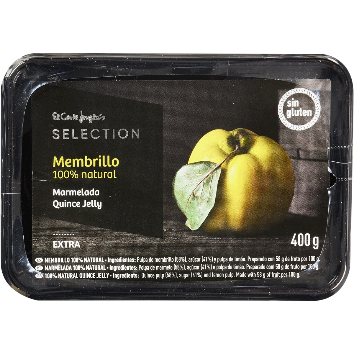 Marmelada 100% Natural sem Glúten embalagem 400 g