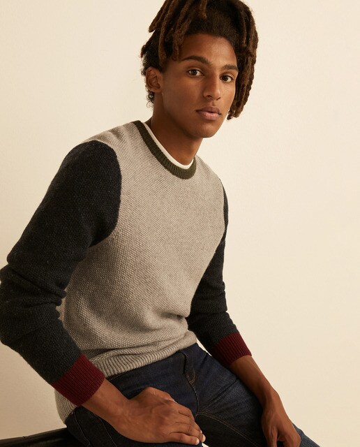 Jersey de hombre gris con cuello caja · Studio Classics · El Corte Inglés