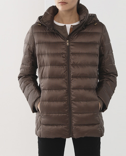 Imagen 0 de Plumífero corto de mujer con pata de gallo