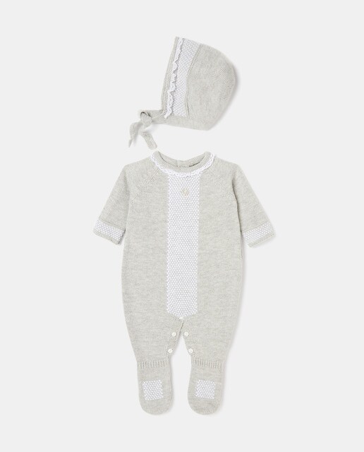 Pelele de bebé niño tricot con capota jacquard · Coconut El Corte Inglés · El  Corte Inglés