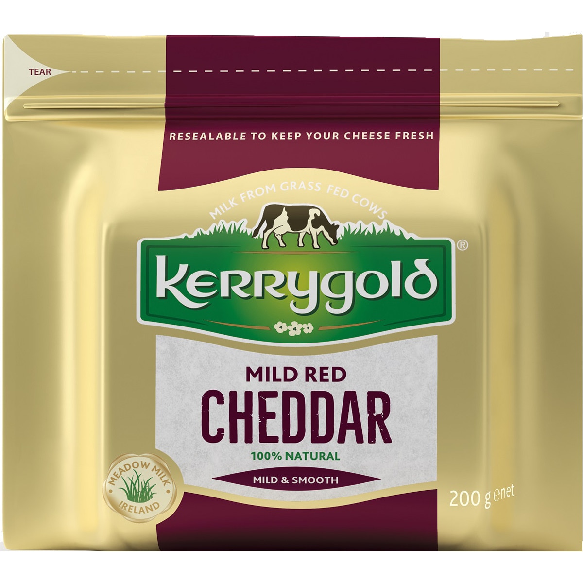 Queijo Cheddar Vermelho Suave embalagem 200 g