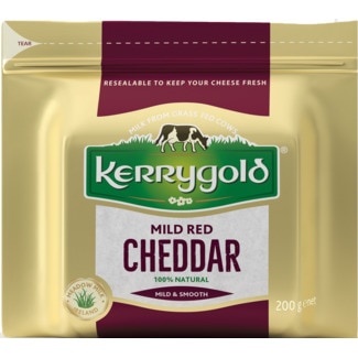 Queijo Cheddar Vermelho Suave embalagem 200 g - Kerrygold