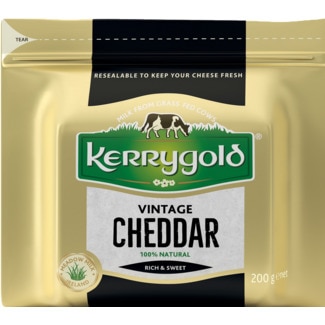Queijo Cheddar Branco Vintage embalagem 200 g - Kerrygold