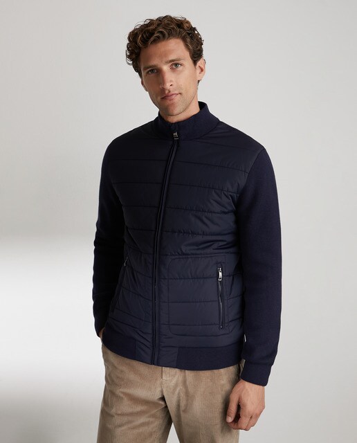 Chaqueta de punto de la colección Black de hombre combinada azul · Emidio  Tucci · El Corte Inglés