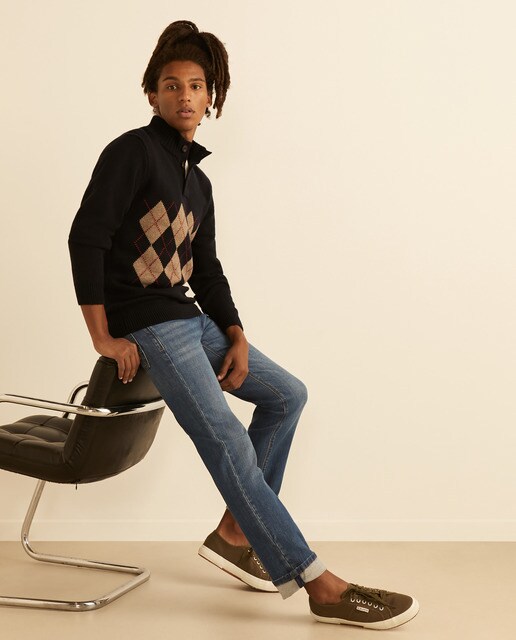 Jersey de hombre azul marino con cuello alto · Studio Classics · El Corte  Inglés