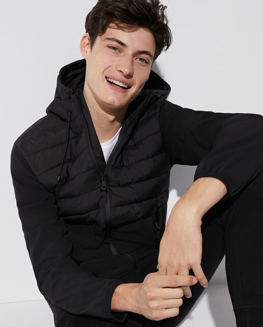 Cazadora de hombre combinada con capucha · Easy Wear · El Corte Inglés