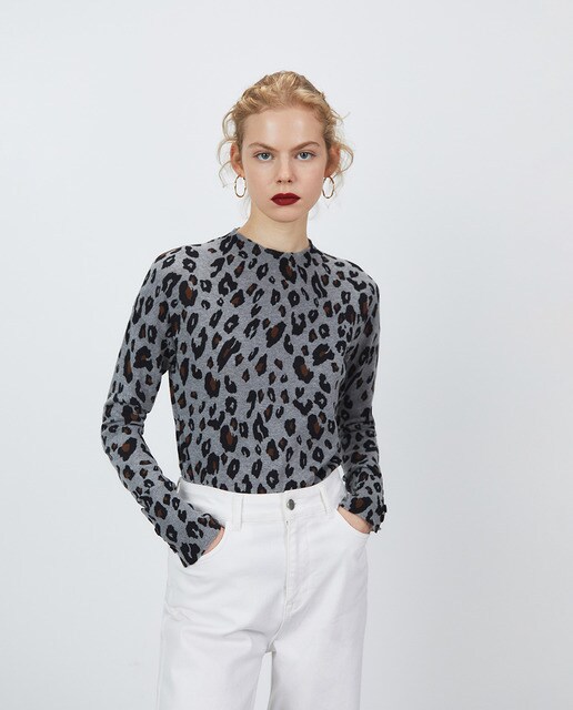 Jersey de mujer mancha animal punto · Sfera · El Corte Inglés