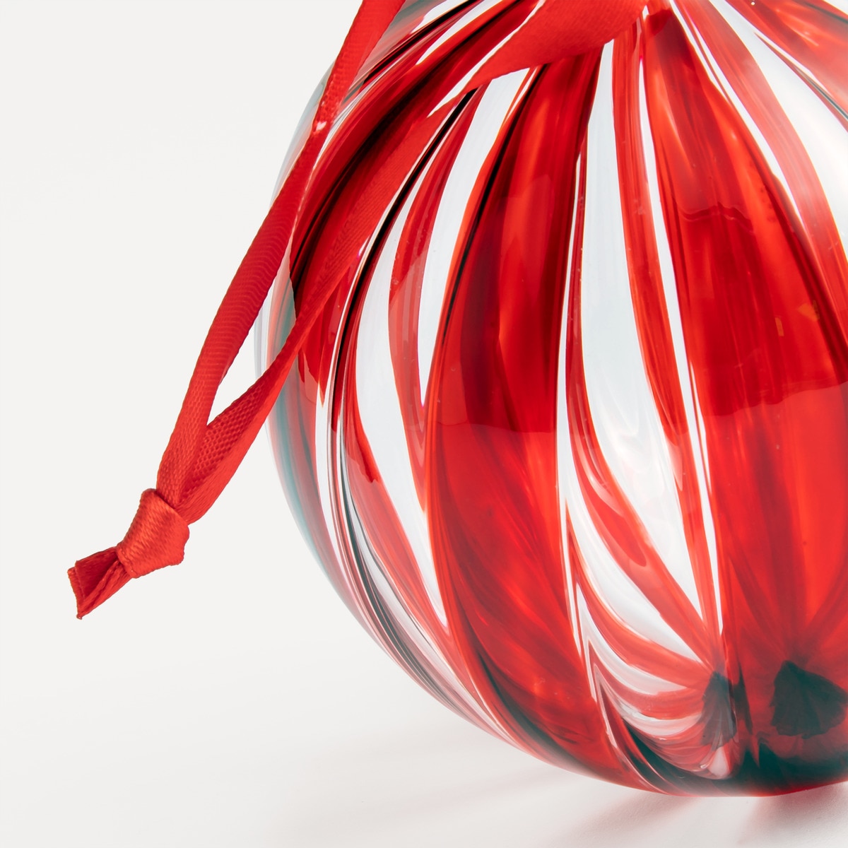 Bola de Cristal com Riscas Vermelhas Vermelho-3