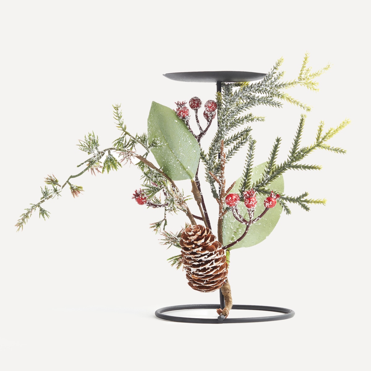 Centro de mesa de metal Berry Piña Navidad El Corte Inglés Verde-2