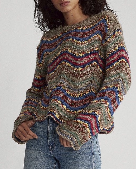 Imagen 0 de Jersey de mujer en lana y estampado fantasía
