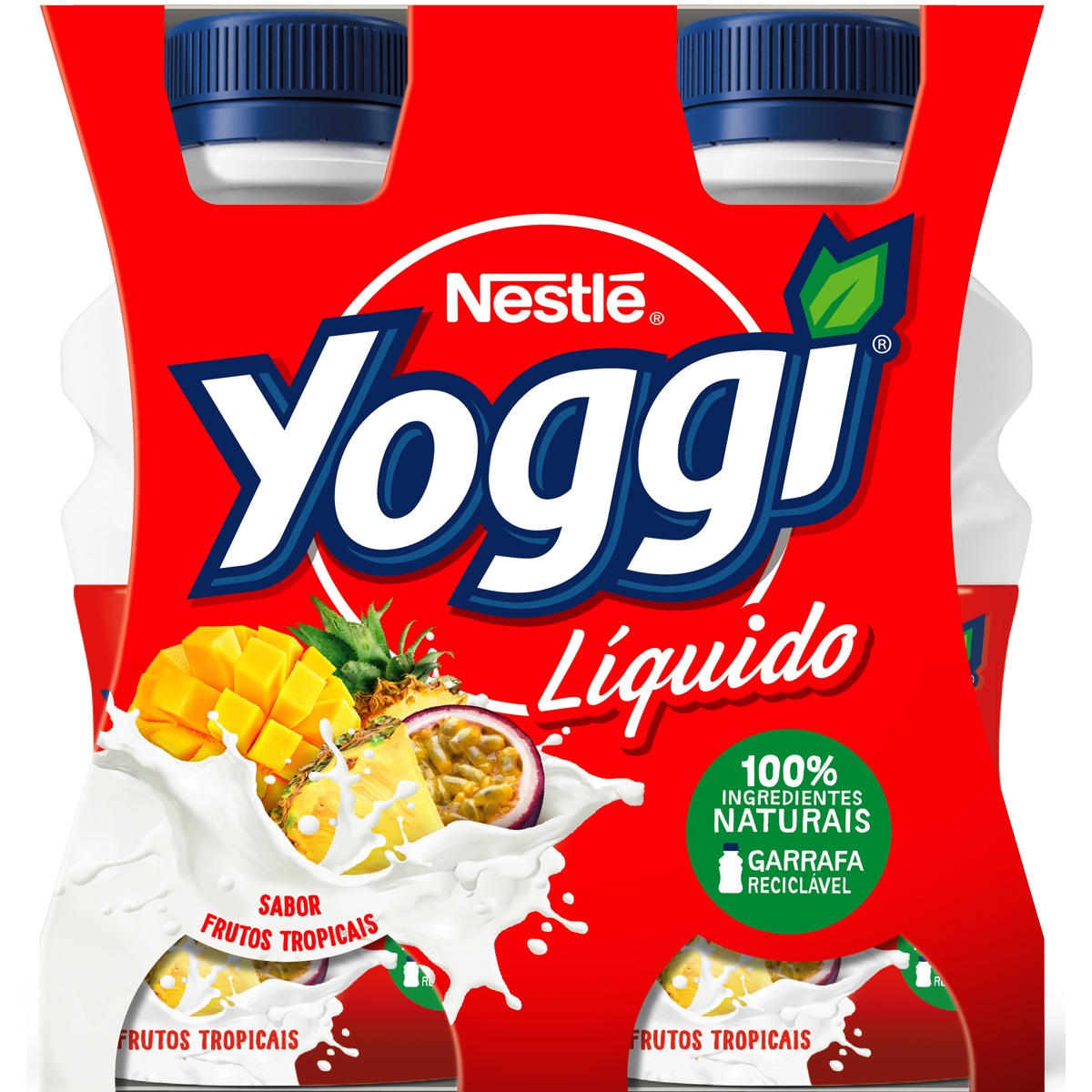 Iogurte Líquido de Frutos Tropicais Pack 4 embalagem 160 ml