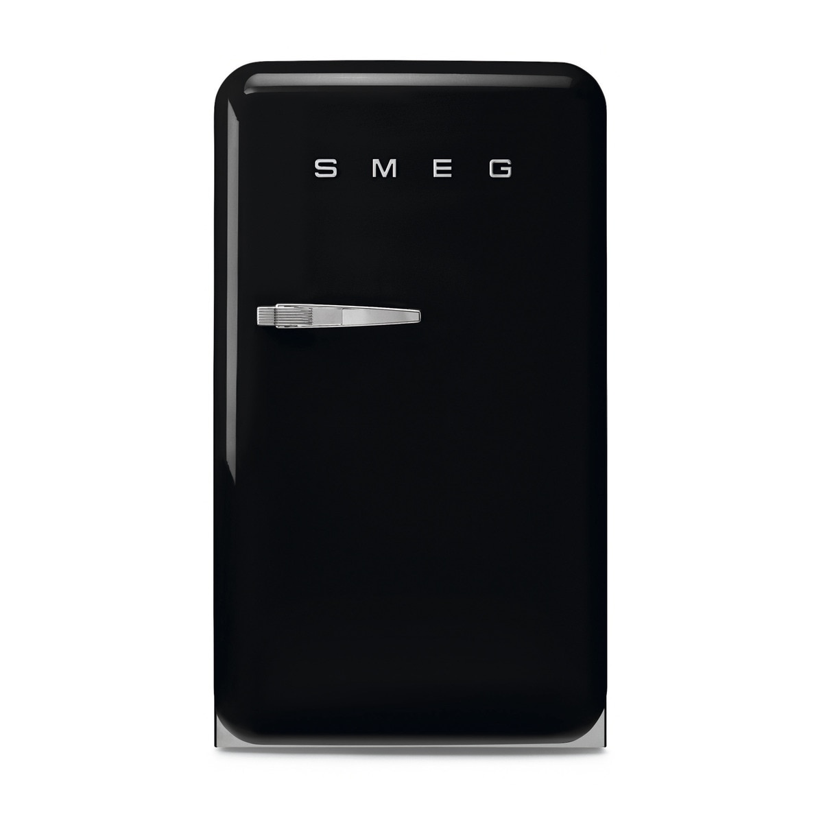 Recondicionado - Grade A - Frigorífico de 1 Porta Smeg Anni 50 FAB10RBL5 Estático com Dobradiças à Direita e de 97 cm - Preto Polido Preto-1