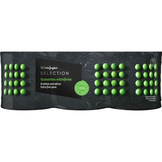 guisantes extra al natural extrafinos pack 3 lata 120 g neto escurrido - El Corte Ingles Selection