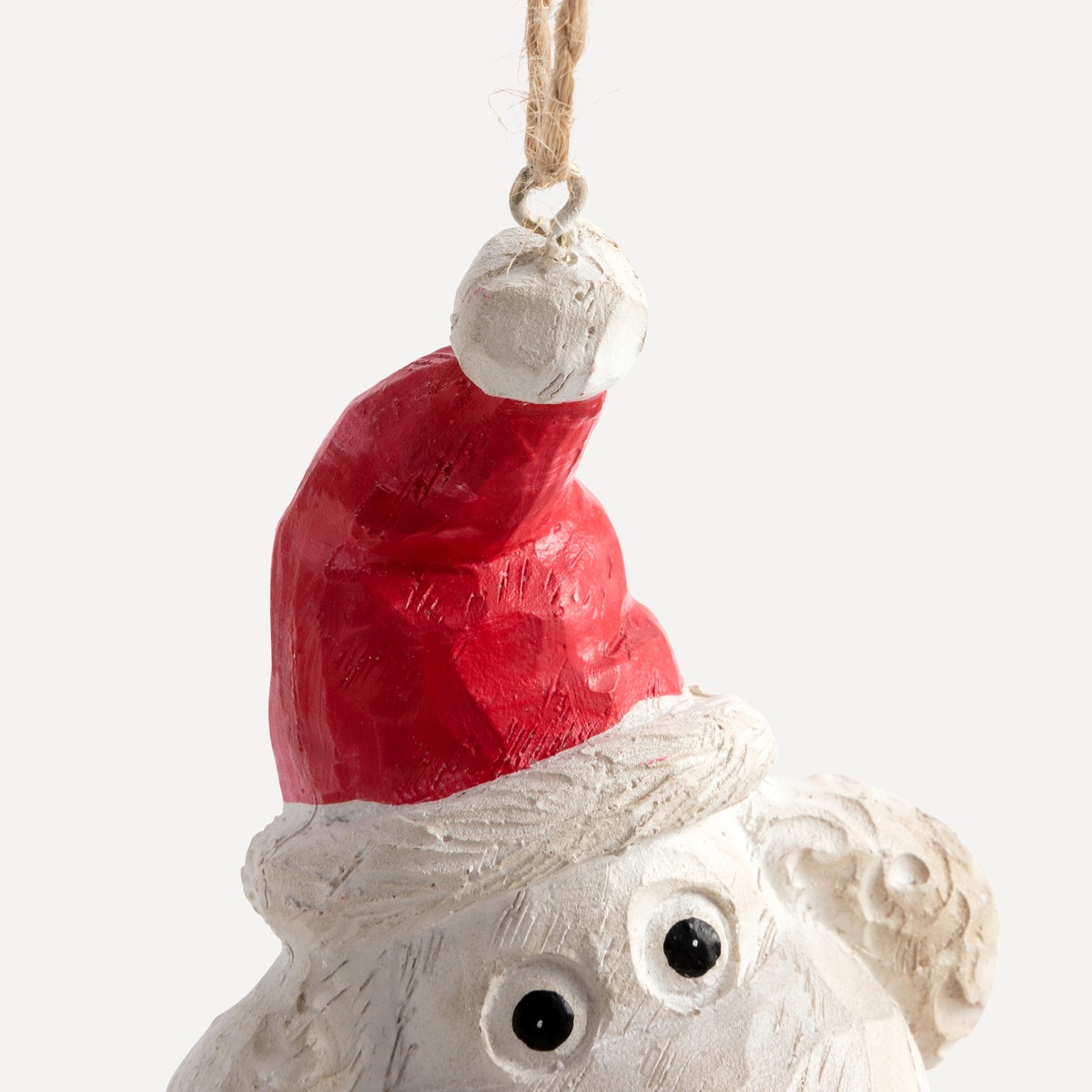 Enfeite de Árvore Cão com Gorro Branco-2