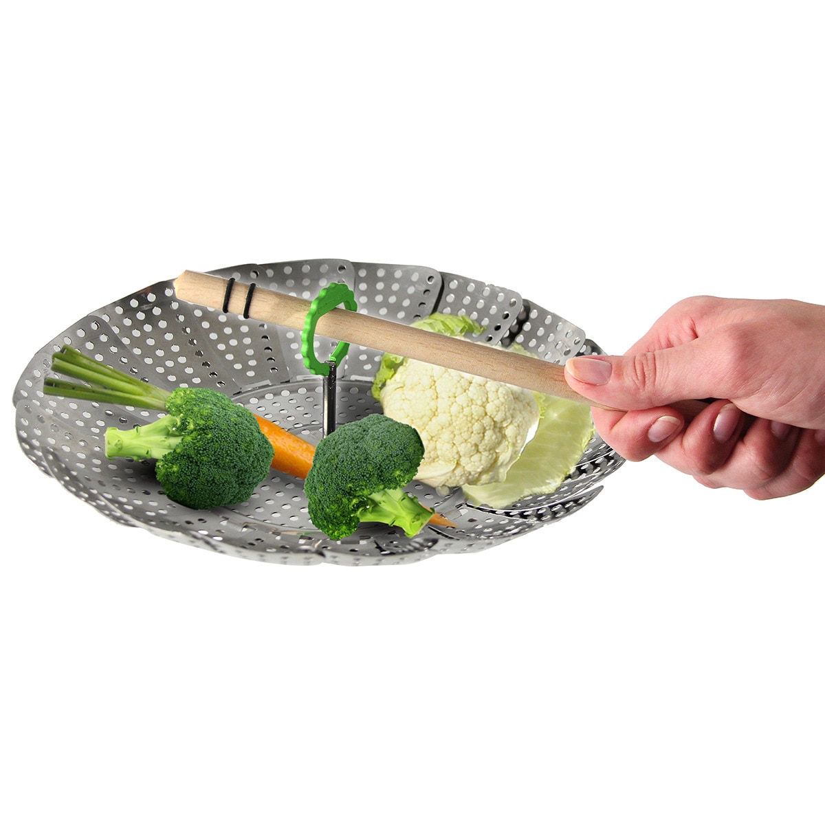 Cestillo plegable de cocción de vapor Food&More Fackelmann Acero-6