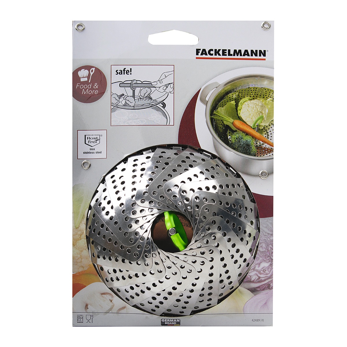 Cestillo plegable de cocción de vapor Food&More Fackelmann Acero-7