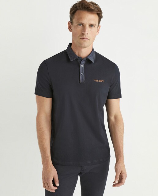 Polo de manga corta de hombre regular azul · Armani Exchange · El Corte  Inglés