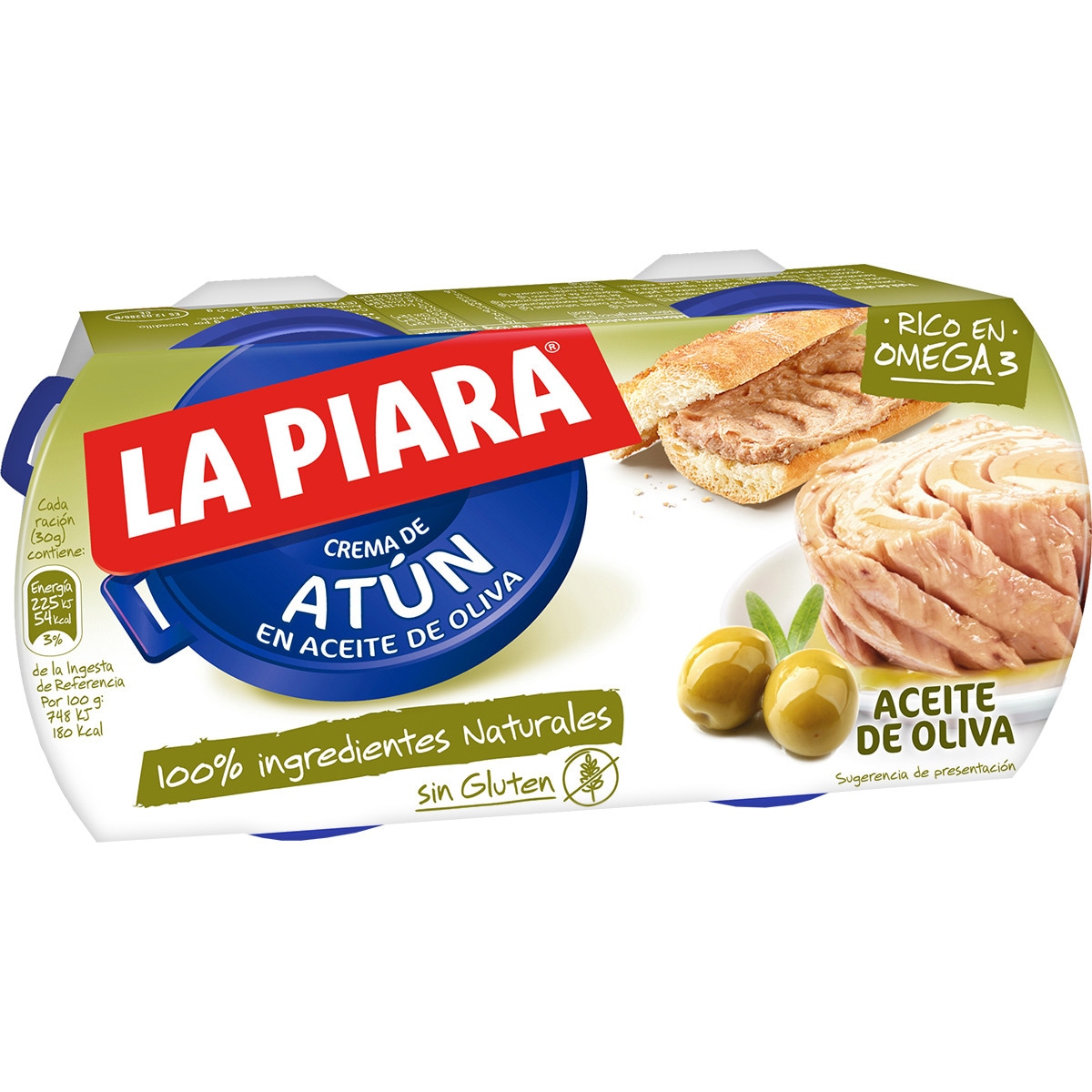 paté de atún en aceite de oliva sin gluten pack 2 latas 82 g
