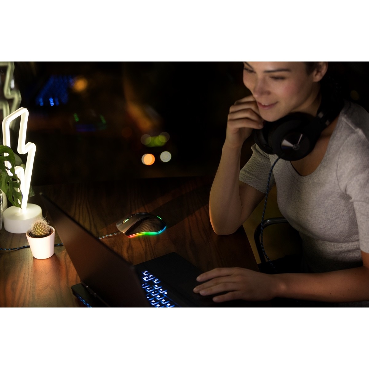 Rato Gaming Lenovo Legion M500 RGB Cinzento / Preto-14